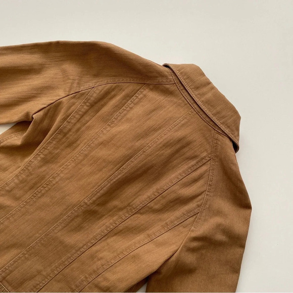 Cole Haan Tan Designer Denim Jean Jacket Size S Small - Picture 10 of 12